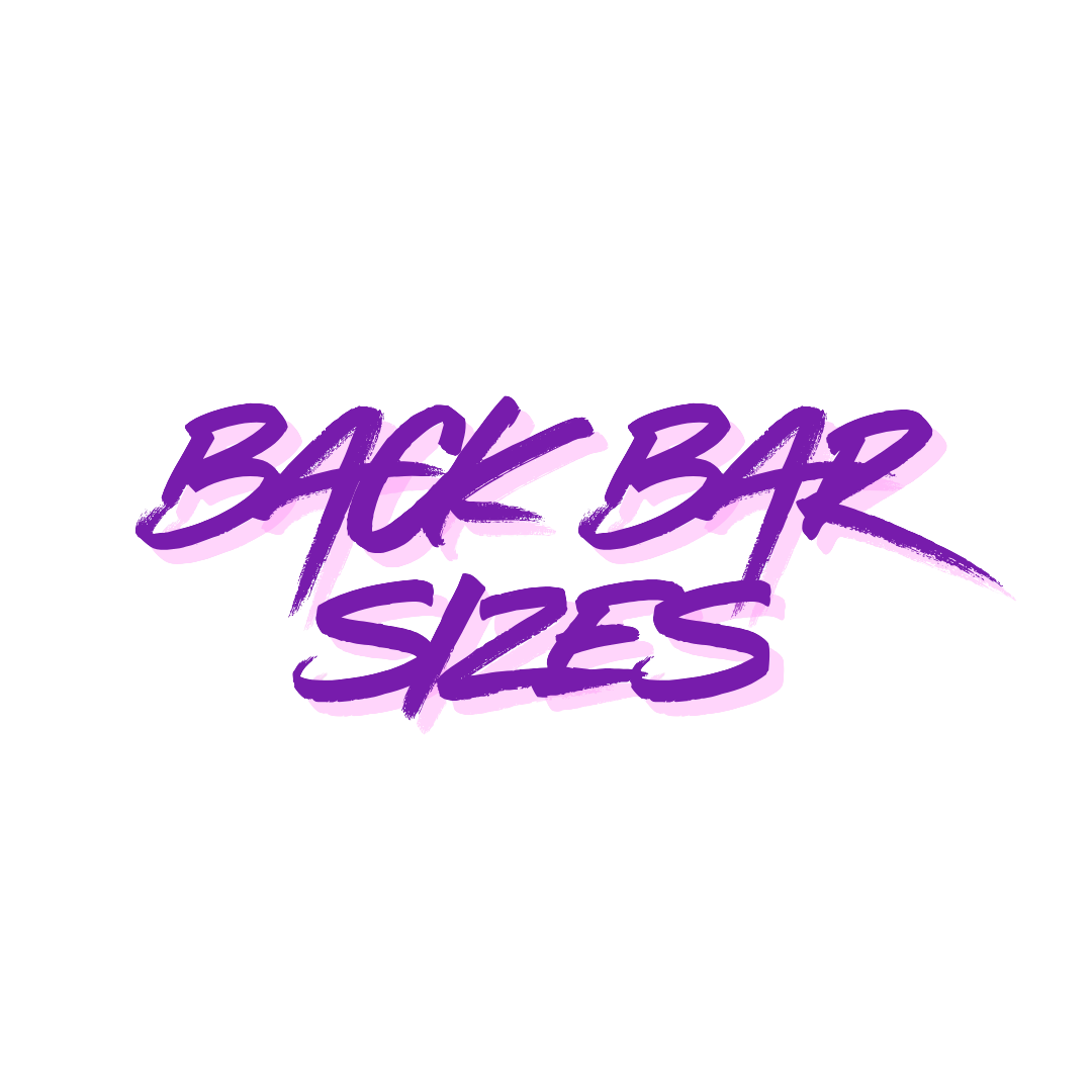 Back-Bar Sizes